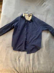Bill Blass Men's Designer Dark Blue Long Sleeve Shirt XL Regular Fit - Picture 1 of 2