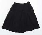 Matalan Girls Black Polyester Pleated Skirt Size 9-10 Years Regular Zip