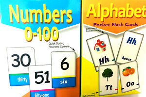 Kids FlashCard NUMBER 0-100 Flashcard ABC Alphabet Read Count Educational Study 