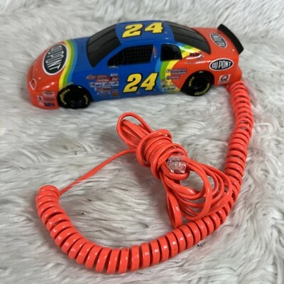 ВИНТАЖНЫЙ СТАЦИОНАРНЫЙ ТЕЛЕФОН JEFF GORDON NO24 DUPONT CHEVROLET NASCAR рабочий! - Изображение 1 из 4
