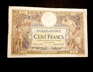 BILLET FRANCE: 100 FRANCS OLIVIER MERSON 17-8-1912 - Picture 1 of 2