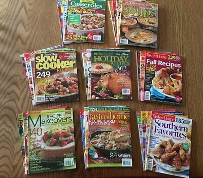 Huge Lot Of 27 Vintage Taste Of Home Magazines 2003 To 2017 Food Recipes Cooking - Image 1 of 4
