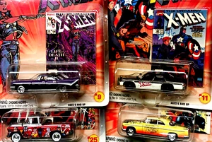 Johnny Lightning The Uncanny X-Men 4 Car Lot Chevy PU Desoto Crown Vic Chrysler - Picture 1 of 24