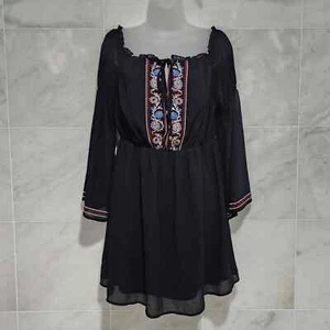 Lulu's All The Frills Boho Embroidered Dress M - Picture 1 of 7