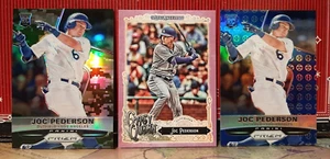 JOC PEDERSON LOT ~ BLUE BASEBALL & CAMO REFRACTORS & GYPSY QUEEN /250 PURPLE - Picture 1 of 2