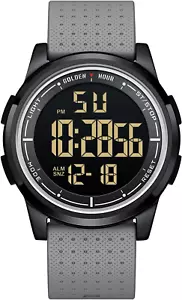 Ultra-Thin Minimalist Sports Waterproof Digital Watches Men with Wide-Angle Disp - Picture 1 of 12