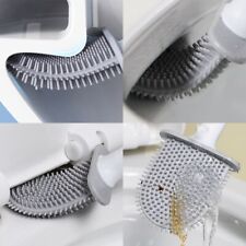 Bathroom Silicone Bristles Toilet Brush with Holder Creative Cleaning Brush Set