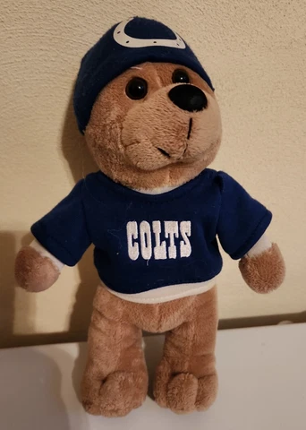 Indianapolis Colts NFL 10" Stuffed Plush Teddy Bear Good Stuff Blue Jersey Hat Cover