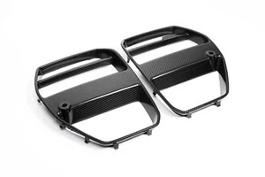 Dry Carbon Fiber V style nose grill FOR BMW M3 G80 M4 G82 G83 21-24 E - Picture 1 of 20