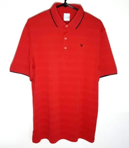 Camisa Polo Callaway Opti Dri | Rojo Poliéster Botón Informal | Para Hombre Mediana - Imagen 1 de 8