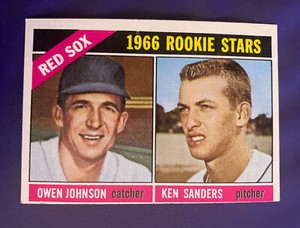 1966 TOPPS #356 RED SOX ROOKIE STARS OWEN JOHNSON/ KEN SANDERS *FREE SHIPPING*
