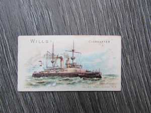 Wills Ships with Wills's on Front Original 1895 HMS Hood Card - Picture 1 of 6
