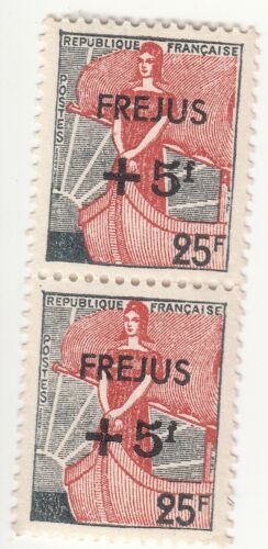 France 1959 - Y & T  n. 1229 - Au profit des sinistrés de Fréjus en double