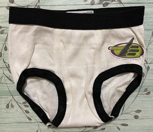 VTG HANES MAX STEEL 2000 Underwear Brief White Boys Sz 4 USA RARE HTF FLAWS READ - Picture 1 of 11
