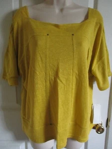 Top maglia lino taglia L Eileen Fisher CITRS scatola collo barca nuova con etichette - Foto 1 di 2