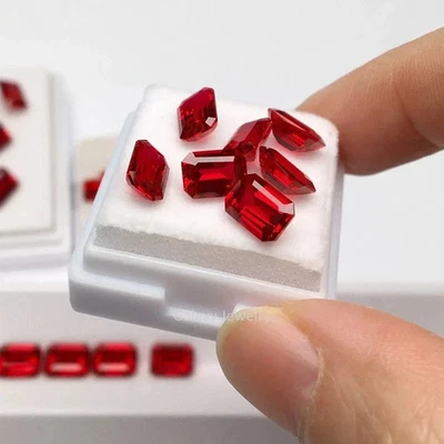 90 Pcs Natural Mozambique Emerald Ruby Certified Stunning Gemstone Lot + Gift - Image 1 of 4