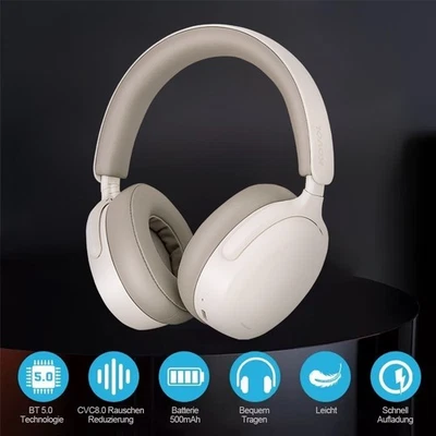 Bluetooth Wireless Kopfhörer Over Ear Kabellos HiFi Stereo Headset Bass Ohrhörer - Bild 1 von 4
