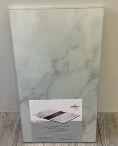 2er Set Zeller Glas Abdeckplatte Schneideplatte Marmor 52x30cm (HZ - Bild 1 von 2