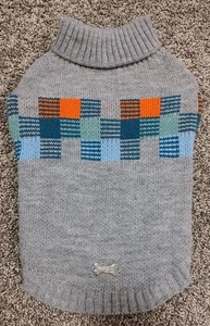 Barkley & Finn Dog Coat Jacket Knit Sweater Warm Size M Gray NWT - Picture 1 of 6