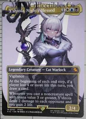 MTG Magic Final Fantasy Y'SHTOLA NIGHT'S BLESSED Commander Non-Foil Borderless - Image 1 of 2