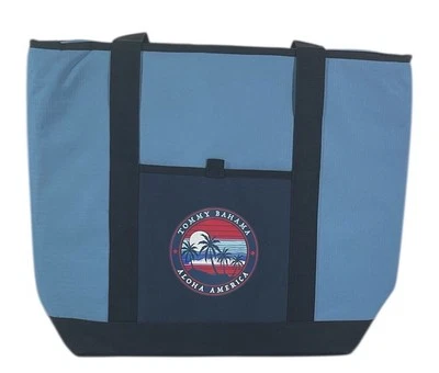 Bolso de Mano Tommy Bahama 20" x 16" Aislado Refrigerador Playa Aloha America Logo Azul Foto 1 de 4
