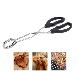 10-Inch Stainless Steel Kitchen Tongs,Scissor Design, Heat Resistant for BBQ ... - Picture 1 of 9