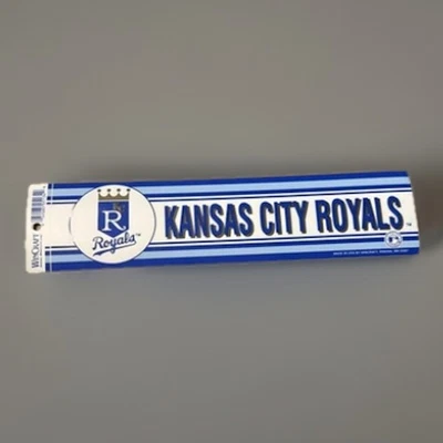 Vintage 1990 WinCraft KANSAS CITY ROYALS Bumper Sticker -New / Old Stock Unused - Image 1 of 4
