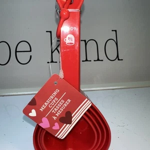 Neu 4er Set Messbecher Herzform Valentinstag rot Muttertag Küche - Bild 1 von 6