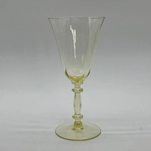 "Cambridge Yellow Krystol 3130 7,25"" de alto cristal copa de agua vidrio vintage" - Imagen 1 de 6
