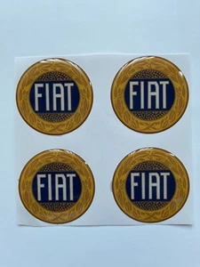 4x Fiat Aufkleber für Radnabenkappen Selbstklebende Embleme für Felgen - Bild 1 von 6