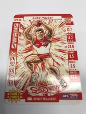 2017 AFL TEAMCOACH TRADING CARD GLOW FOOTY POWERS CARD GFP16 LUKE PARKER-SYDNEY