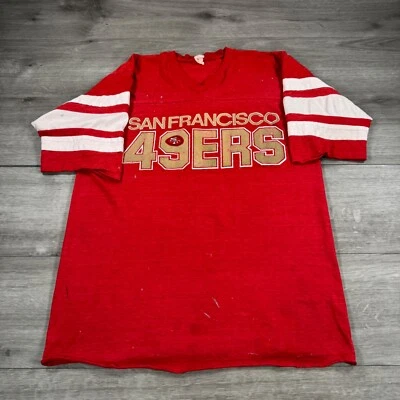 Camiseta deportiva vintage años 80 San Francisco 49ers camiseta delgada EE. UU. THRASHED Foto 1 de 4