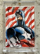 2011 Rittenhouse Marvel Universe Artist Sketch Card Captain America 1/1