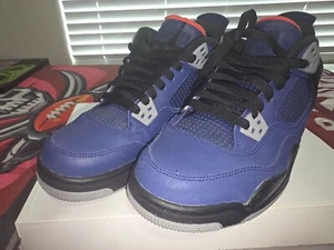 NIKE AIR JORDAN 4 RETRO WINTERIZED 2019 LOYAL BLUE MENS SIZE 7 / WOMENS SIZE 8.5 - Picture 1 of 6