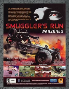 Smuggler's Run Warzones Nintendo GameCube Rockstar 20002 anuncio impreso arte original - Imagen 1 de 1
