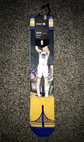 NWT STANCE NBA Warriors “Thompson / Curry” men’s soft crew socks size: 9-12, $18 Cover