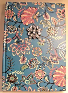 Pooch & Sweetheart Jewel Brooch~ Blue Floral Lined Journal ~256 pages (New)~3 - Picture 1 of 6