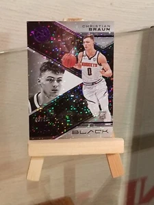 Christian Braun RC 2022-23 Panini Black Rookie Dazzle PURPLE SSP /15 #88 Nuggets - Picture 1 of 5