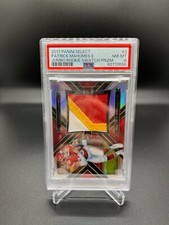 2017 Select #3 Patrick Mahomes II Jumbo Rookie Swatch Prizm Card PSA 8 NM-MINT