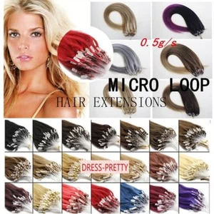 Easy Loop Micro Ring Bead Tip Ombre Indian Remy Human Hair Extensions 100S - Picture 1 of 18