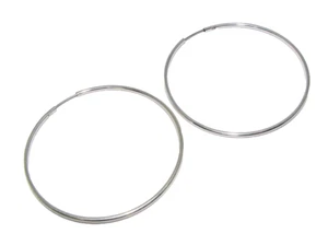 Ladies women's 925 silver hoop earrings - Picture 1 of 4