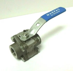 1/2" NPT 2000# RP 316SS Body & Trim RTFE Seats Ball Valve MARPAC SSE325RT 178WH - Picture 1 of 3