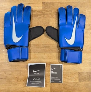New Nike GoalKeeper GK Match Gloves Blue Black Silver Size 9 - Picture 1 of 5