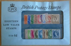 1960 Wildings (18 values) 10s 6d Forerunner Pack. Opened, contents complete. - Picture 1 of 2