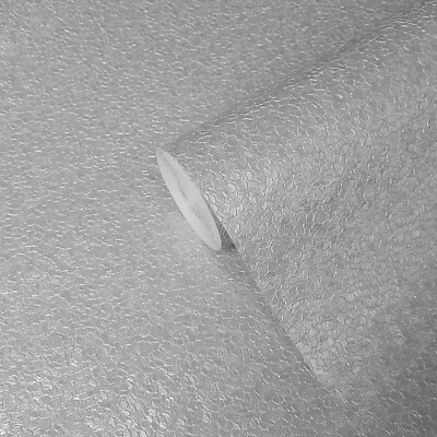 Papel tapiz moderno 3d con textura de piedra de mica sintética lisa metálica plateada Foto 1 de 4