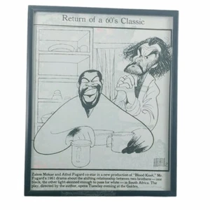Al Hirschfeld Portrait of Zakes Mokae And Athol Fugard For The Play Blood Knot - Picture 1 of 9