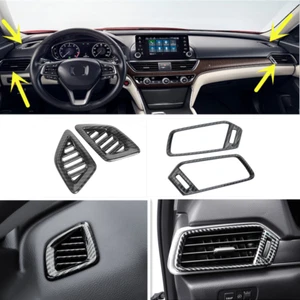 For Honda Accord 2018-2021 Car Dashboard Air Vent Cover Trim Carbon fiber look - Picture 1 of 10