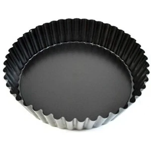 Paderno World Cuisine Deep Non-Stick Removable Base Tart pan, 9.5in, Black - Picture 1 of 4