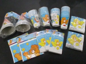 VTG 2002 CARE BEARS PARTY SUPPLY LARGE LOT DESIGNWARE/AMERICAN GREETINGS/CARLTON - Picture 1 of 9