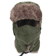 Winter Women Men Fur Earflap Trooper Warm Aviator Hat Face Mask Cap Ski Snow Cap